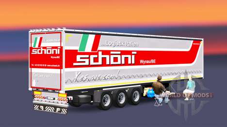 Laterais de cortina semi-reboque Schoeni para Euro Truck Simulator 2