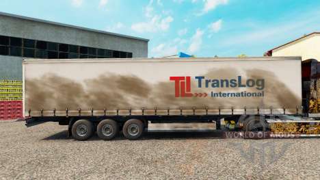 Pele Trans Log em uma cortina semi-reboque para Euro Truck Simulator 2