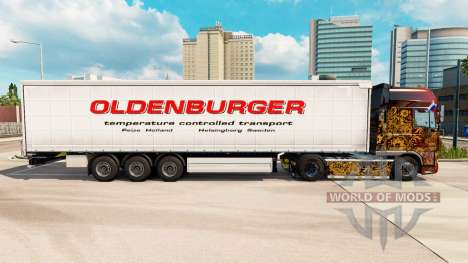Pele Oldenburger cortina semi-reboque para Euro Truck Simulator 2