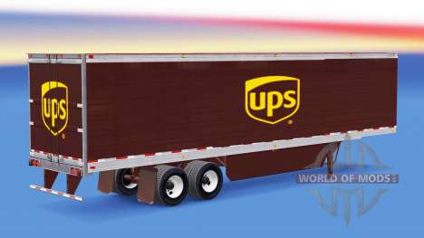 Pele UPS em refrigerada com semi-reboque para American Truck Simulator