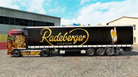 Pele Radeberger Pilsner em uma cortina semi-rebo para Euro Truck Simulator 2