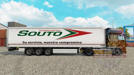 Pele Souto cortina semi-reboque para Euro Truck Simulator 2