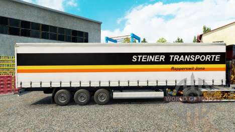 Steiner Transporte de pele no trailer cortina para Euro Truck Simulator 2