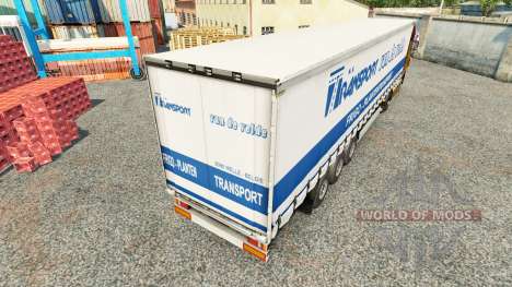 Pele de Transporte VdV em uma cortina semi-reboq para Euro Truck Simulator 2