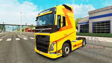 Amarelo pele para a Volvo caminhões para Euro Truck Simulator 2