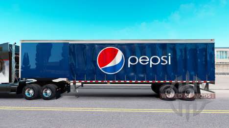 Pele Pepsi em uma cortina semi-reboque para American Truck Simulator