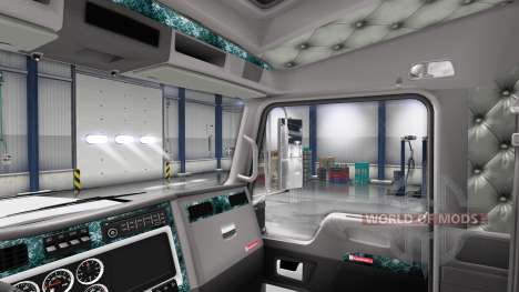 Interior em Madeira para Kenworth W900 para American Truck Simulator