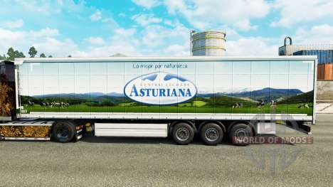 Pele Asturiana em uma cortina semi-reboque para Euro Truck Simulator 2