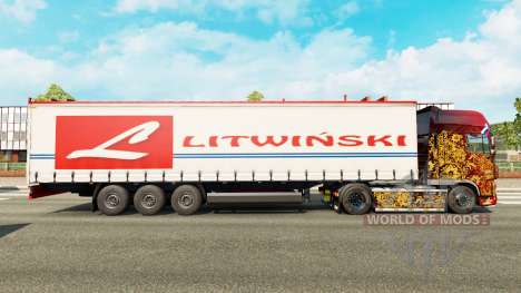 Pele Litwinski em uma cortina semi-reboque para Euro Truck Simulator 2