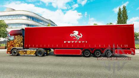 Cortina semi-reboque Ferrari para Euro Truck Simulator 2