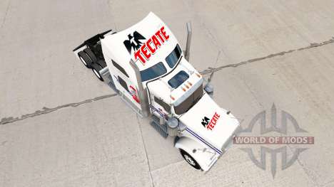A pele em Tecate caminhão Kenworth W900 para American Truck Simulator
