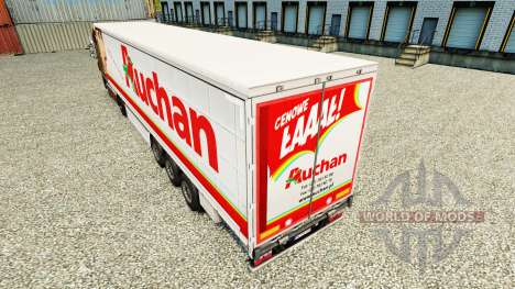 Auchan pele para cortina semi-reboque para Euro Truck Simulator 2