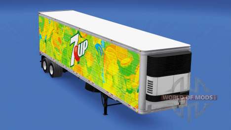 Pele 7up em refrigerada com semi-reboque para American Truck Simulator
