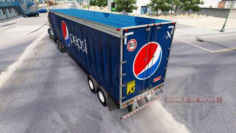 Pele Pepsi em uma cortina semi-reboque para American Truck Simulator