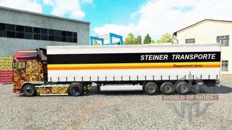 Steiner Transporte de pele no trailer cortina para Euro Truck Simulator 2