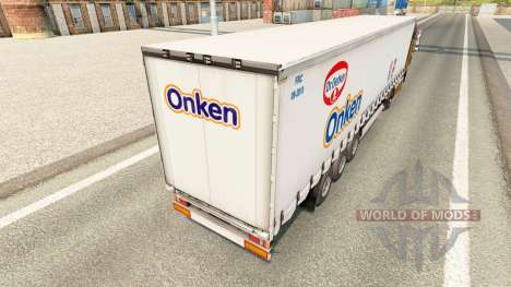 Pele Dr. Oetker Onken em uma cortina semi-reboqu para Euro Truck Simulator 2