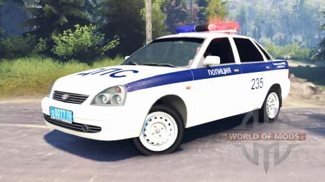 LADA Priora Polícia DPS (VAZ-2170) v2.0 para Spin Tires