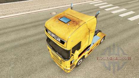 A pele suja da Caterpillar tractor Scania para Euro Truck Simulator 2