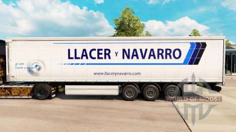 Pele Llacer y Navarro em uma cortina semi-reboqu para Euro Truck Simulator 2
