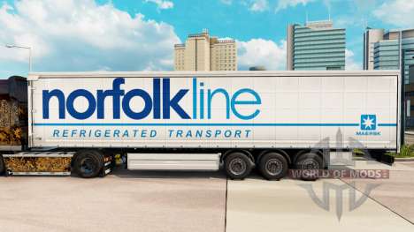 Pele Norfolkline cortina semi-reboque para Euro Truck Simulator 2