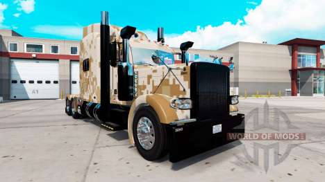 Camo pele para o caminhão Peterbilt 389 para American Truck Simulator