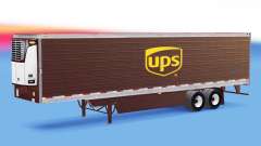 Pele UPS em refrigerada com semi-reboque para American Truck Simulator