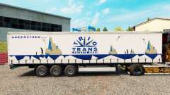 Trio Trans pele no trailer cortina para Euro Truck Simulator 2