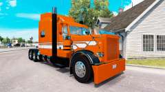 Скин Laranja com Listras Brancas на Peterbilt 389 para American Truck Simulator