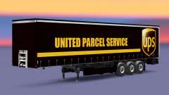 Pele United Parcel Service em uma cortina semi-reboque para Euro Truck Simulator 2