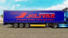 Pele Jolivan Transportes em uma cortina semi-reboque para Euro Truck Simulator 2