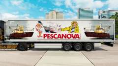 Pele Pescanova cortina semi-reboque para Euro Truck Simulator 2