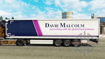 Pele Davie Malcolm em uma cortina semi-reboque para Euro Truck Simulator 2
