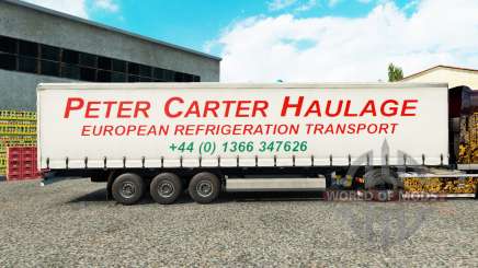 Pele de Peter Carter Transporte na cortina semi-reboque para Euro Truck Simulator 2