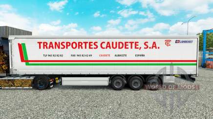 Pele Transportes Caudete S. A. cortina semi-reboque para Euro Truck Simulator 2
