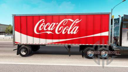Pele Coca-Cola de metal semi-reboque para American Truck Simulator