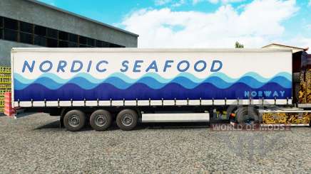 Pele Nórdicos frutos do mar em uma cortina semi-reboque para Euro Truck Simulator 2