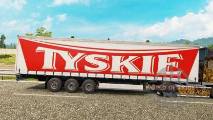 Pele Tyskie em uma cortina semi-reboque para Euro Truck Simulator 2