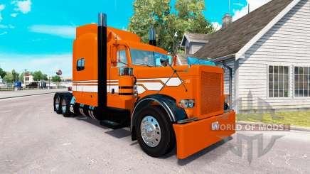 Скин Laranja com Listras Brancas на Peterbilt 389 para American Truck Simulator