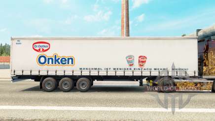Pele Dr. Oetker Onken em uma cortina semi-reboque para Euro Truck Simulator 2