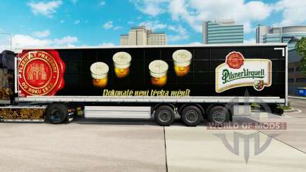 Pele Pilsner Urquell cortina semi-reboque para Euro Truck Simulator 2