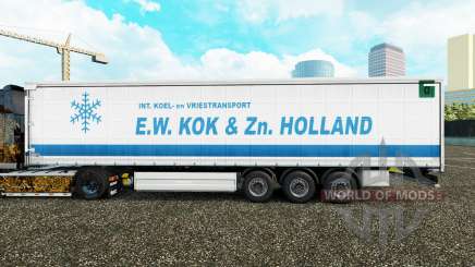 Pele E. W. Kok & Zn na Holanda cortina semi-reboque para Euro Truck Simulator 2