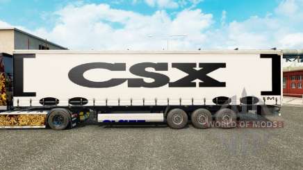 Pele CSX cortina semi-reboque para Euro Truck Simulator 2