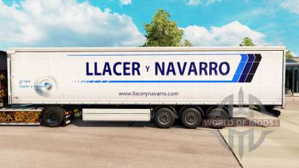 Pele Llacer y Navarro em uma cortina semi-reboque para Euro Truck Simulator 2