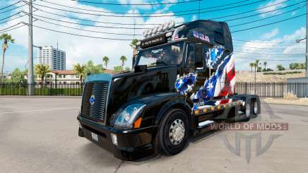 Bandeira americana pele para a Volvo caminhões VNL 670 para American Truck Simulator