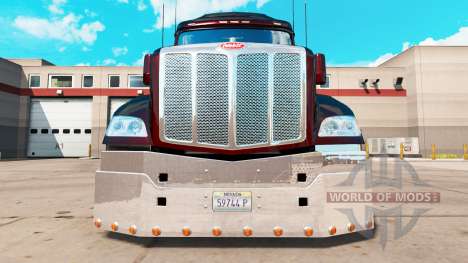 Cromado pára-choques para um Peterbilt 579 trato para American Truck Simulator