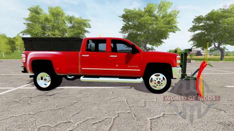 Chevrolet Silverado 3500 HD 2016 plow para Farming Simulator 2017