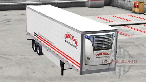 Pele Central v1.5 em refrigerada com semi-reboqu para American Truck Simulator