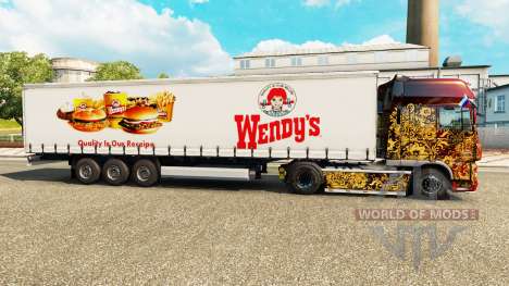 Wendys pele no trailer cortina para Euro Truck Simulator 2