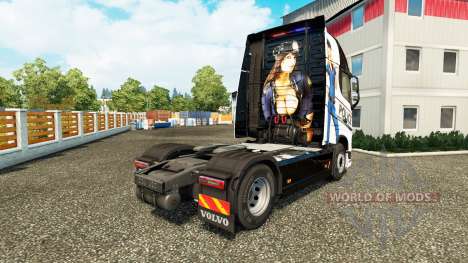 Polícia Sexy pele para a Volvo caminhões para Euro Truck Simulator 2