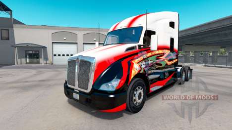 A pele do caminhão Kenworth no T680 para American Truck Simulator